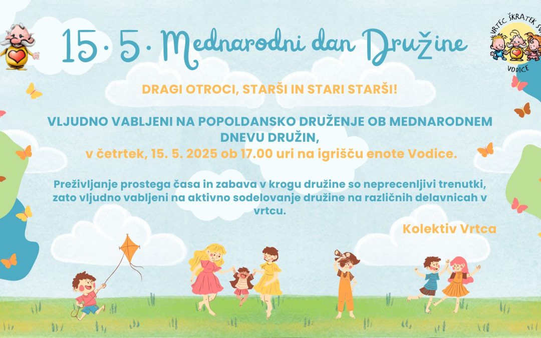 Vabilo – Mednarodni dan družine
